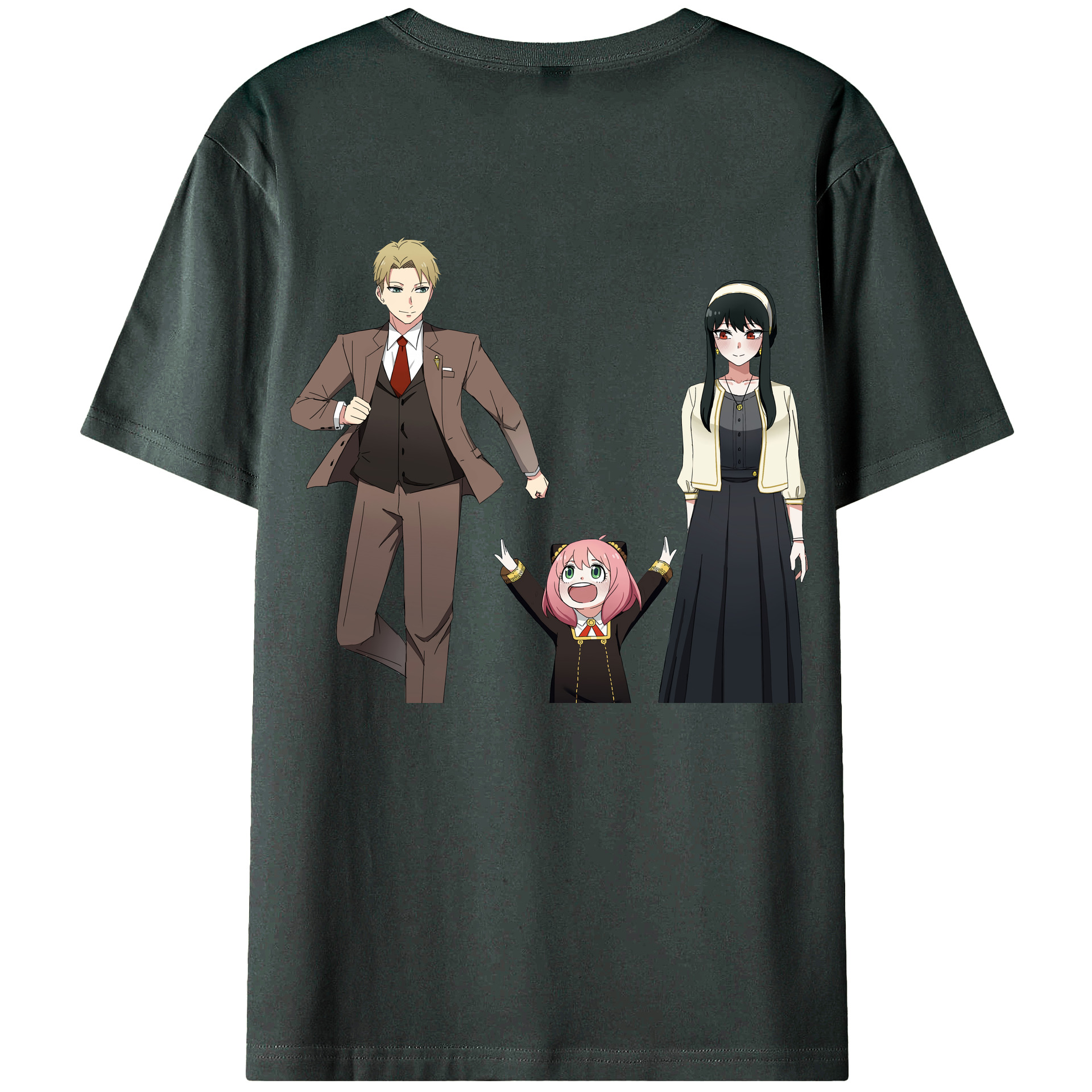 （画像用） SPY×FAMILY间谍家家酒 綿100％ メンズ半袖Tシャツ（バックプリント） 通気性